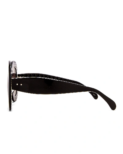 Shop Alaïa Alaãa Acetate Soft Square Sunglasses In Black In Shiny Black