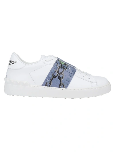 Shop Valentino Sneakers In Bianco/grigio/assample
