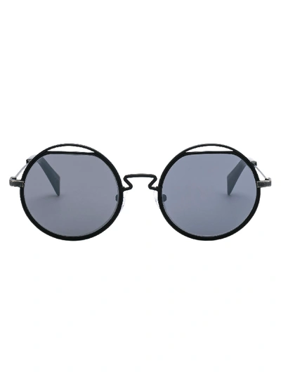 Shop Yohji Yamamoto Sunglasses In Black Black