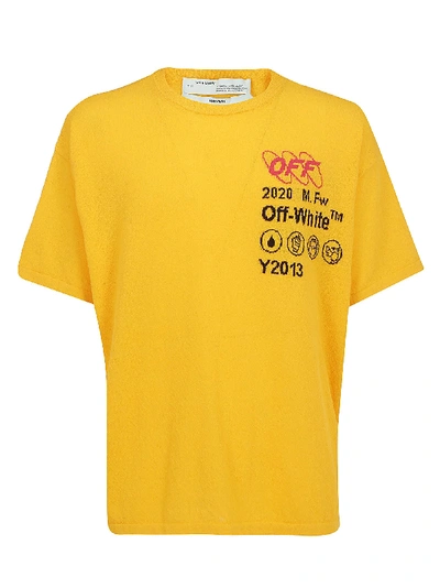 Shop Off-white T-shirt In Yellow Bla