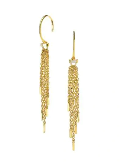 Shop Celara 14k Yellow Gold Fringe Wire Drop Earrings