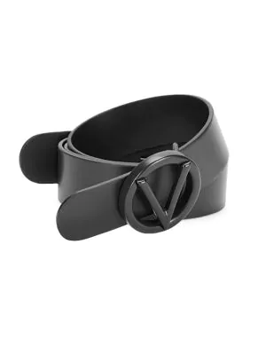 valentino round buckle belt
