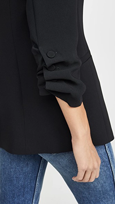 Cinq À Sept Cheyenne Ruffle-cuff Blazer Jacket In Black