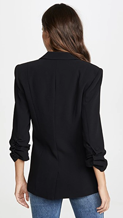 Cinq À Sept Cheyenne Ruffle-cuff Blazer Jacket In Black