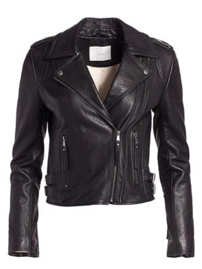 Shop Joie Leolani Leather Jacket In Caviar