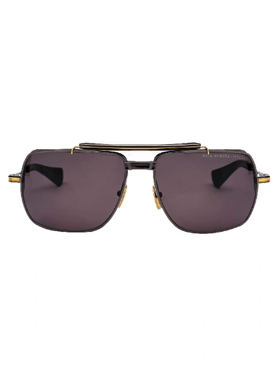 Shop Dita Sunglasses In Black Rodhium/yellow Gold