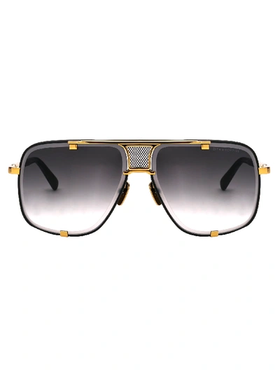 Shop Dita Sunglasses In Matte Black/yellow Gold