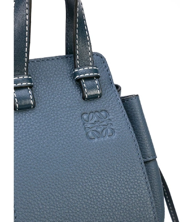 Shop Loewe Mini Hammock Shoulder Bag In Dark Blue