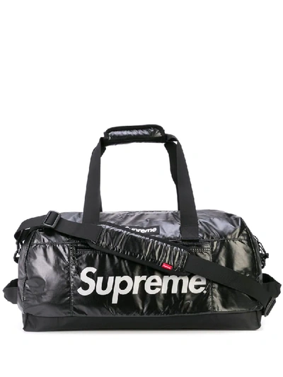 Shop Supreme Textured Logo Print Holdall Bag In Black