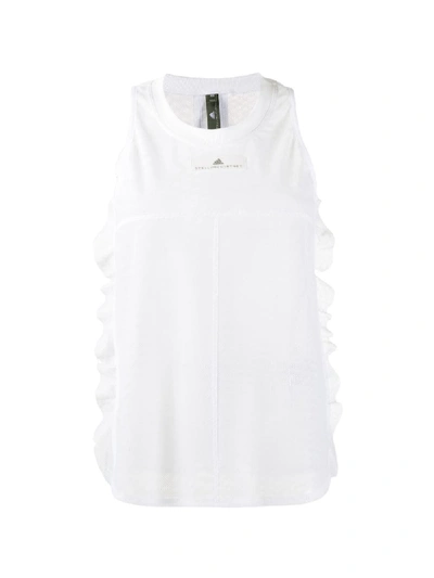 Shop Adidas By Stella Mccartney Ruffled Performance Top In White