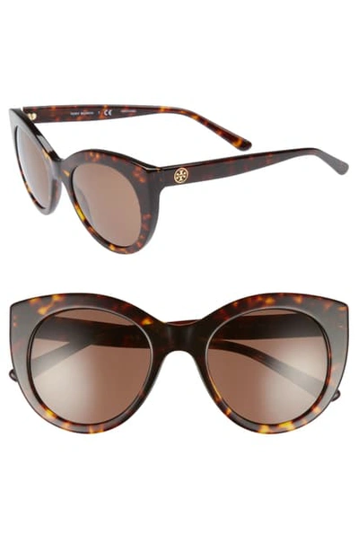 Shop Tory Burch 51mm Cat Eye Sunglasses In Tortoise/ Gold