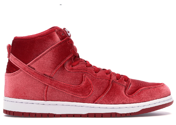 nike dunk high white gym red