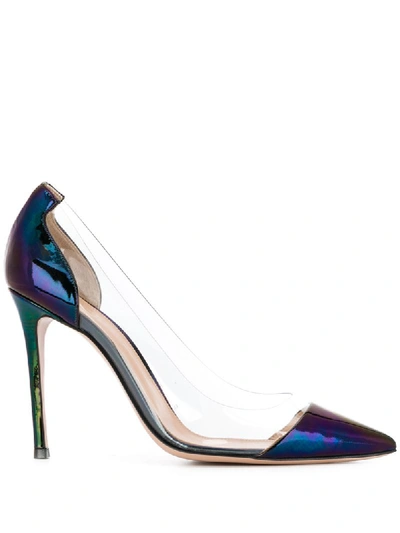 Shop Gianvito Rossi Oil Spill Patent Pumps In Black