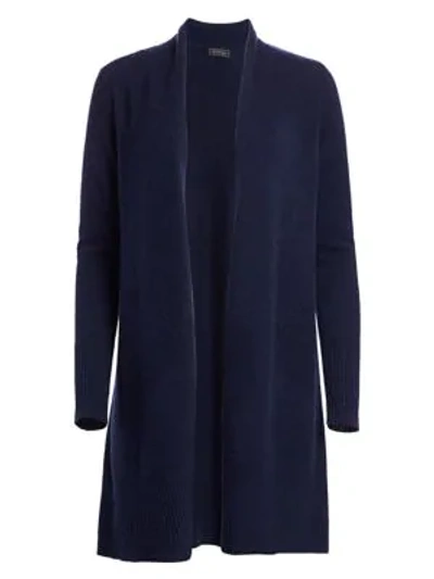 Shop Saks Fifth Avenue Collection Cashmere Duster In Navy Dusk
