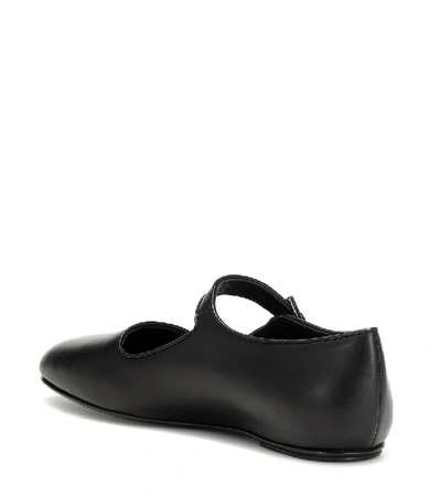 Shop The Row Ava Leather Ballet Flats In Black
