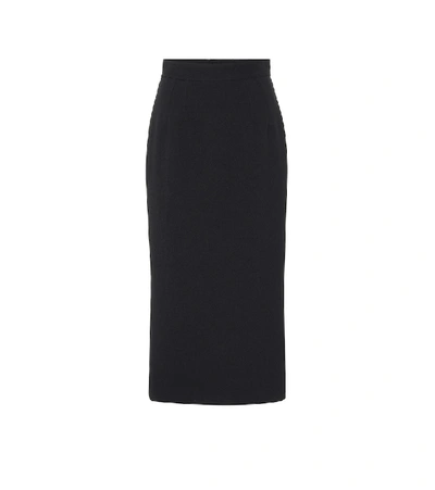 Shop Dolce & Gabbana Wool-blend Pencil Skirt In Black