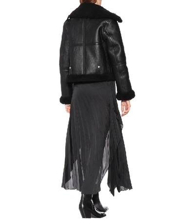 Shop Acne Studios Shearling Jacket In Black