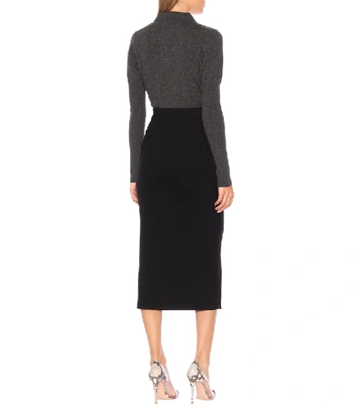 Shop Dolce & Gabbana Wool-blend Pencil Skirt In Black