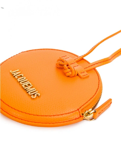 Shop Jacquemus Le Pitchou Leather Coin Purse In Orange