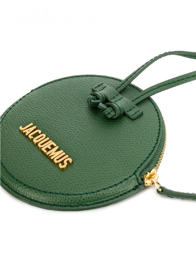 Shop Jacquemus Le Pitchou Leather Coin Purse In Green