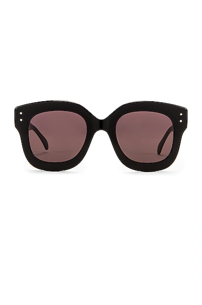 Shop Alaïa Acetate Square Sunglasses In Shiny Black