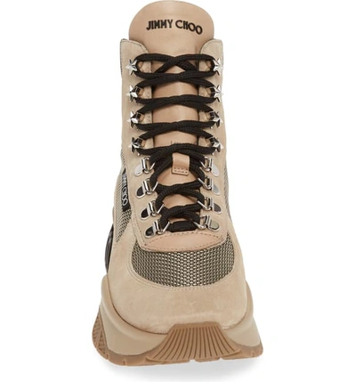 Shop Jimmy Choo Inca High Top Sneaker In White Sand/ Beige