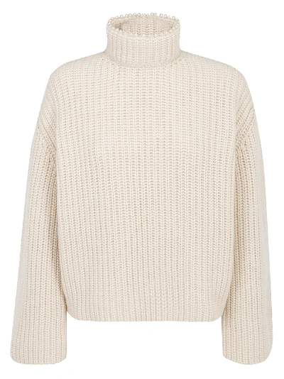 Shop Loewe Turtleneck Sweater In Light Beige