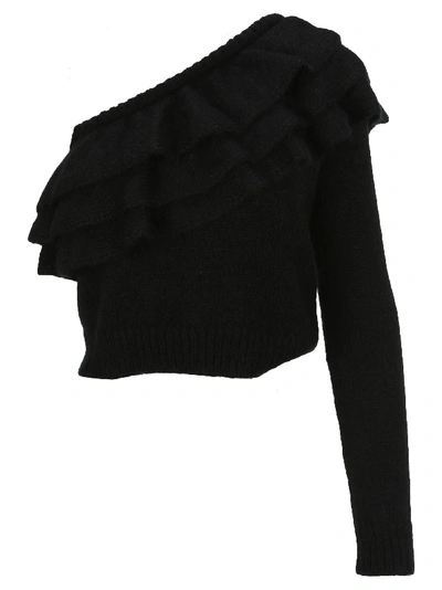 Shop Philosophy Di Lorenzo Serafini Philosophy One Shoulder Sweater In Black