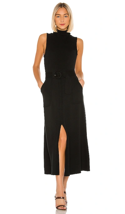 Shop Mara Hoffman Belted Dress In Black