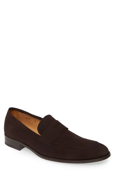 Shop To Boot New York Dearborn Penny Loafer In Brown Suede