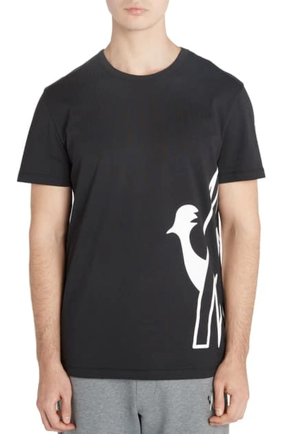 Shop Moncler Side Logo Graphic T-shirt In Black