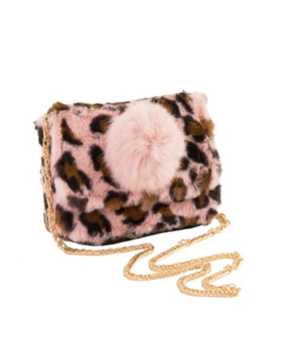 Shop Area Stars Faux Fur Bag With Pom Pom Detail In Tan