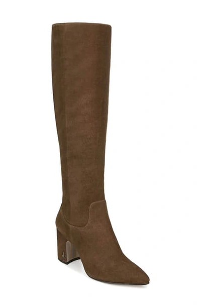 Shop Sam Edelman Hai Knee High Boot In Toasted Coconut/ Coconut Suede