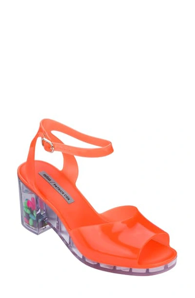 Shop Melissa X Patrick Cox Heart Heel Jelly Sandal In Coral