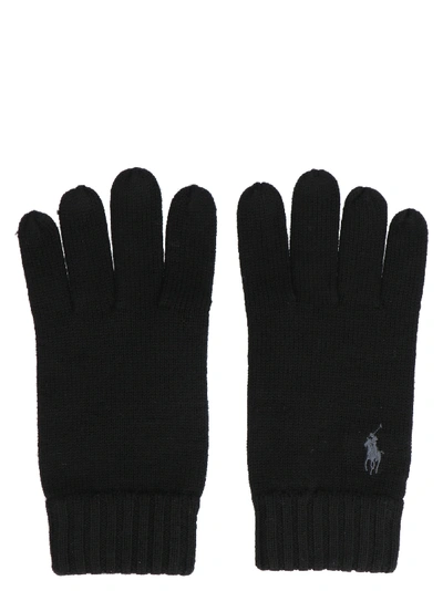 Shop Polo Ralph Lauren Gloves In Black