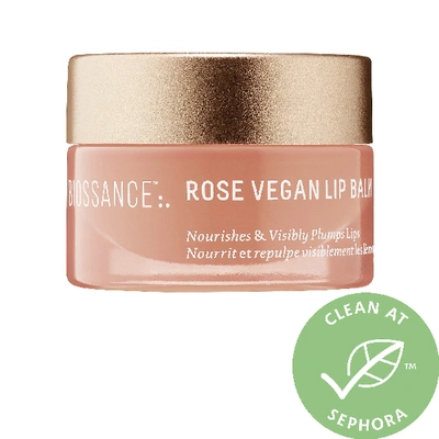 Shop Biossance Squalane+ Rose Vegan Lip Balm 0.35 oz/ 10g