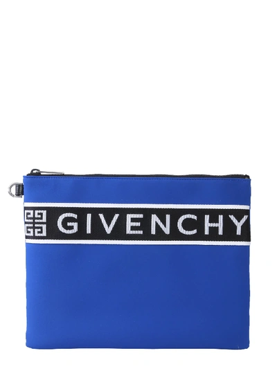 Shop Givenchy Large Pouch In Blu