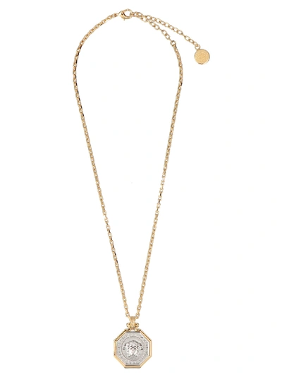 Shop Versace Necklace In Gold