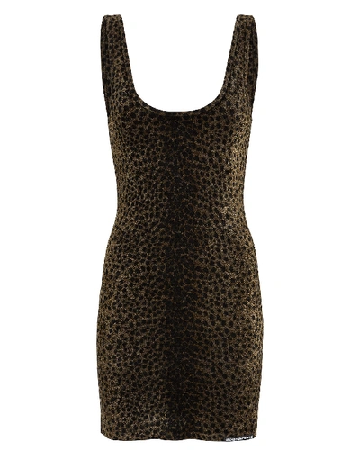 Shop Alexander Wang Leopard Chenille Bodycon Dress In Multi