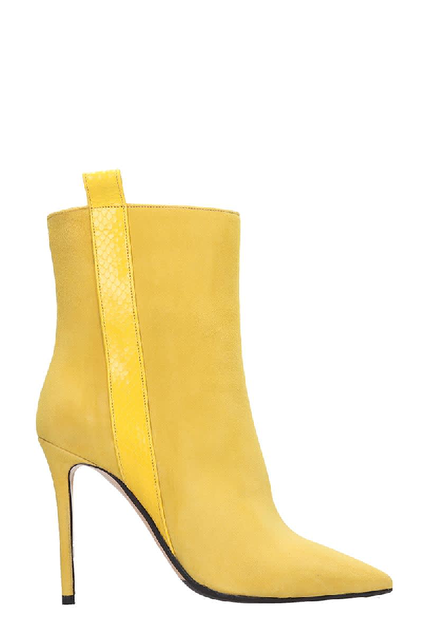 suede high heel ankle boots
