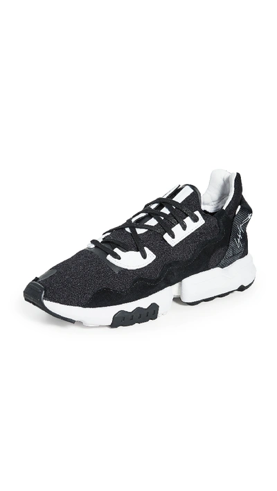 Shop Y-3 Torsion Sneakers In Black/white/black