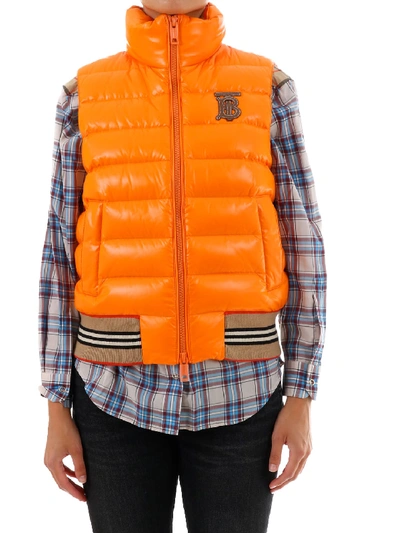 Shop Burberry Orange Vest