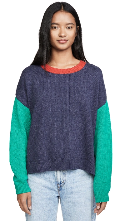 525 america top colorblock sweater