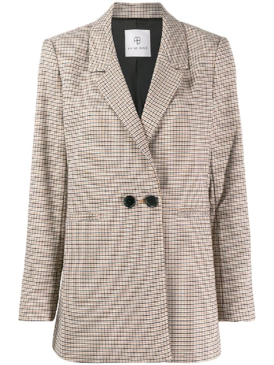 Shop Anine Bing Madeleine Blazer In Brown