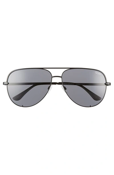 Shop Quay X Desi Perkins 'high Key' 62mm Aviator Sunglasses - Black/ Smoke