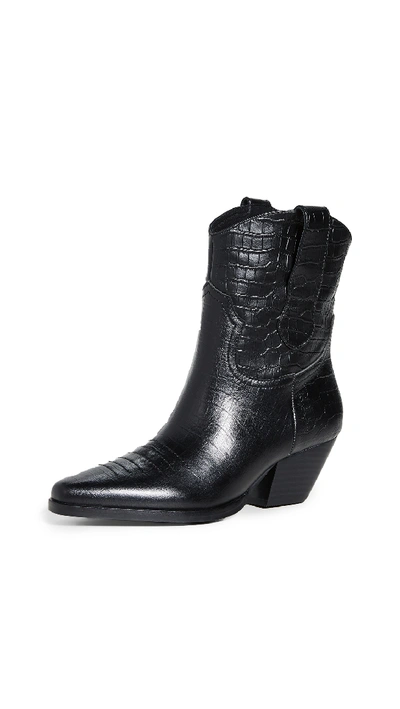 Shop Sol Sana Allister Boots In Black Croc