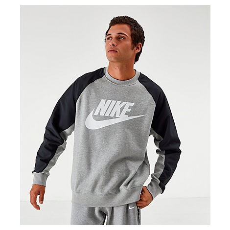 nike hybrid crew sweatshirt white