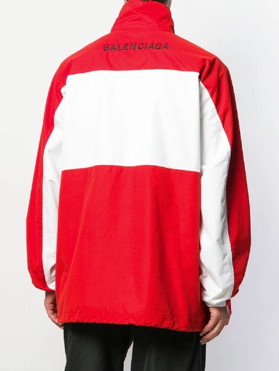 Shop Balenciaga Jacket With Logo In Red