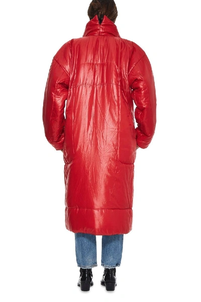 Pre-owned Norma Kamali 1980s Black & Red Nylon Reversible Sleeping Bag Coat