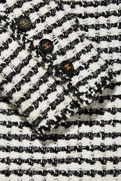 Shop Pre-owned Chanel S/s 1997 Black & White Bouclé Jacket